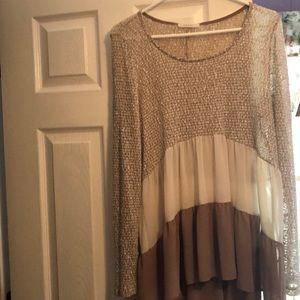 Brown & tan Entro sweater